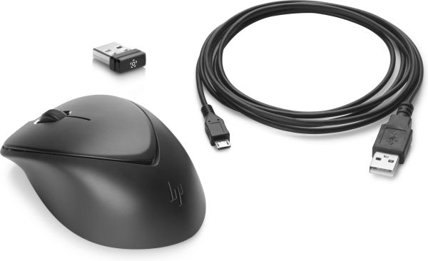 Hp Wireless Premium-Maus, Beidhändig, Laser, Rf Wireless, 1200 Dpi, Schwarz