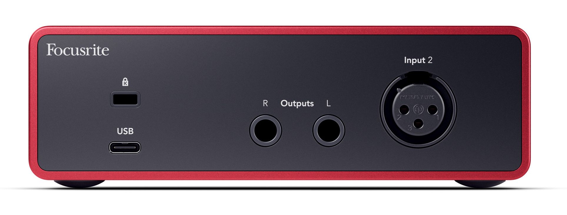 Focusrite Scarlett Solo 4th Gen 2-kanals lydinterface med USB-C - rød/sort