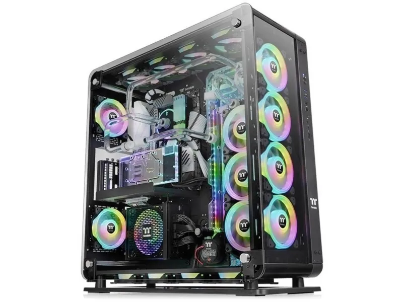 Core P8 Tempered Glass - Tower - ATX - sidepanel med vindu (herdet glass) - ingen strømforsyning (PS/2) - svart - USB/lyd