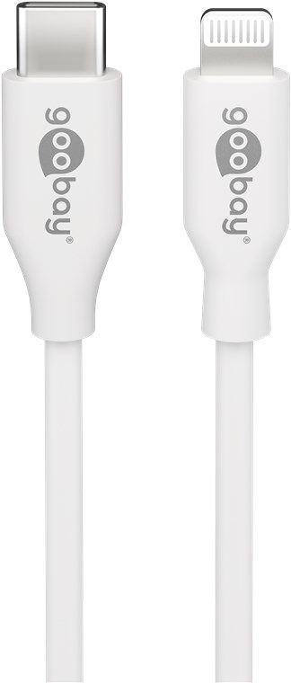 Wentronic 39444, 0,5 M, Lightning, Usb C, Hanstik, Hanstik, Hvid