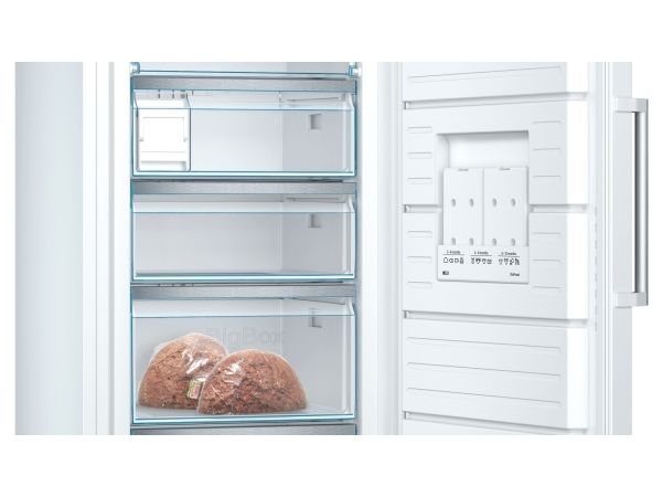 Bosch Serie | 6 GSN54AWCV - Fryser - stående - bredde: 70 cm - dybde: 78 cm - højde: 176 cm - 328 liter - Klasse C - hvid