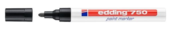 Paintmarker, Edding 750, 2-4 Mm, Sort, Pakke A 10 Stk