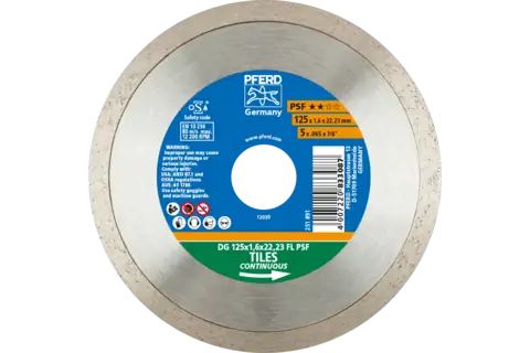 Pferd Diamond Cut-Off Wheels For The Construction Industry, Type With Continuous Rim Psf, Stahl