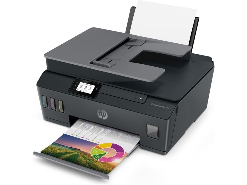 Hp Smart Tank Plus 570 Wireless All-In-One - Multifunktionsprinter - Farve - Blækprinter - Kan Genopfyldes - Legal (216 X 356 Mm) (Original) - A4/Leg