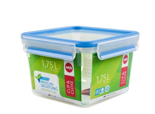 EMSA 508537, Kasse, Rektangulær, 1,75 L, Blå, Transparent, Plast, Tyskland