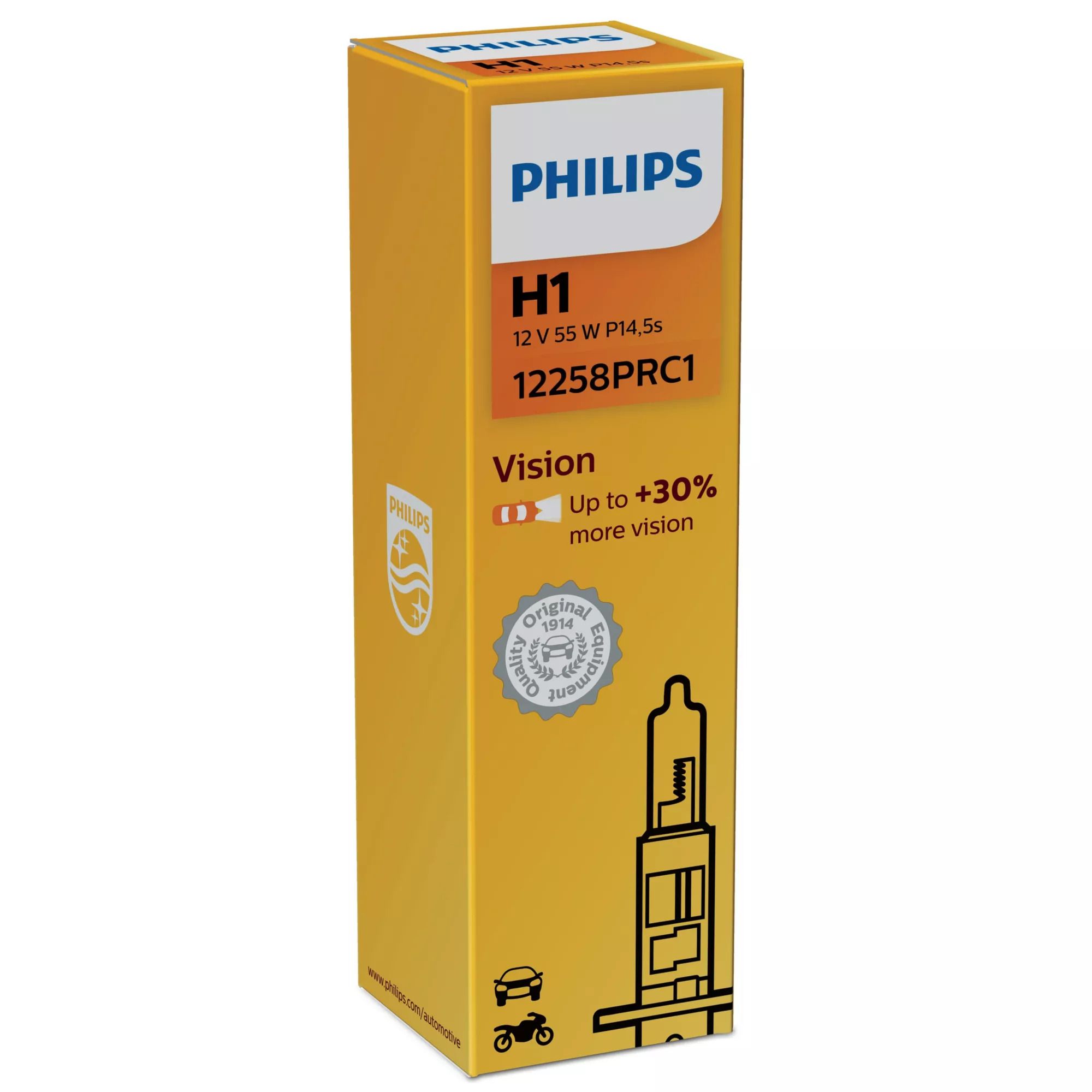 Philips Vision H1 55W 12V - 1 stk.