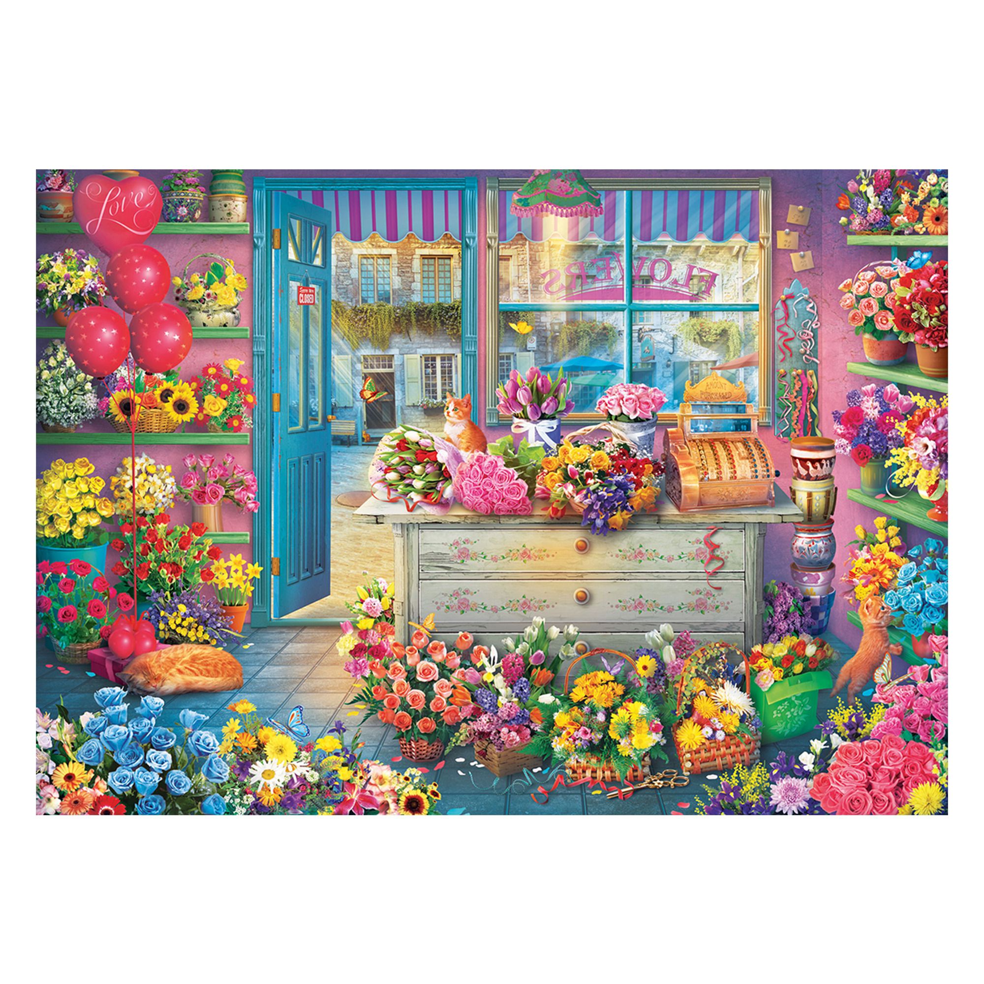 Schmidt Spiele 59764 Bunter Blumenladen Puzzle, 1.000 Teile, 1000 Stück(E), Flora, 12 Jahr(E)