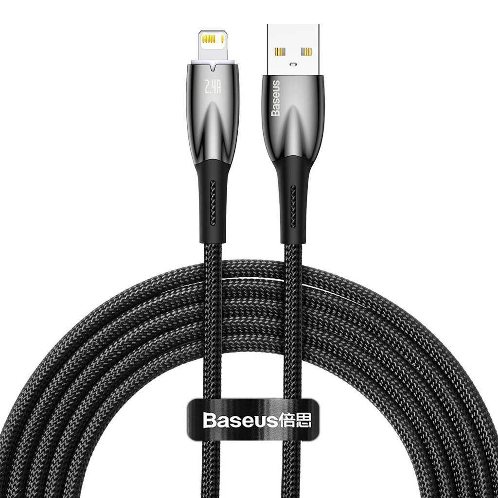 Baseus Glimmer, 2 M, Lightning, Usb A, Männlich, Männlich, Schwarz