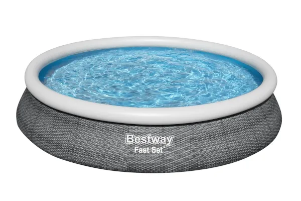 Bestway Fast Set 57313, 9677 l, Pool med ram, Grå, 22,4 kg | Trädgården - Pools & Vatten spel - Pools & bassäng | GameStuff