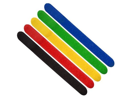 Mediarange Mrcs302, Kabelbinder Mit Klettverschluss, Nylon, Schwarz, Blau, Grün, Rot, Gelb, 215 Mm, 16 Mm, 5 Stück(E)