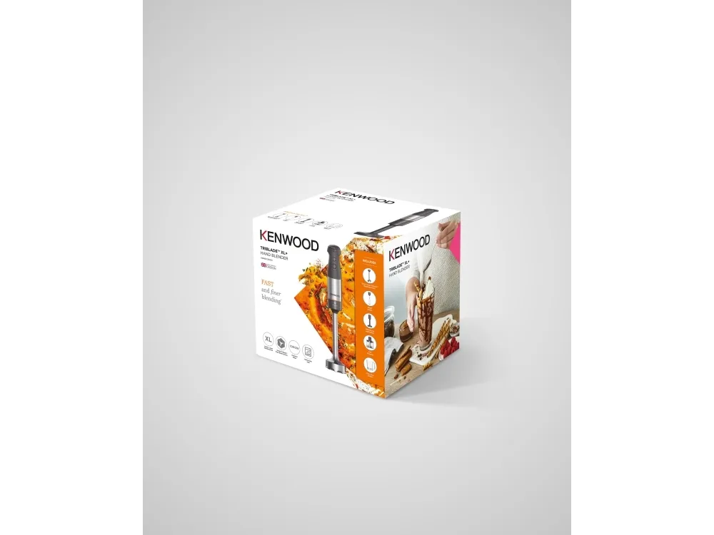 Kenwood Triblade XL + HBM60.307GY - Handmixer - 1 kW - grå | Köksapparater - Köksmaskiner - Stavmixer | GameStuff