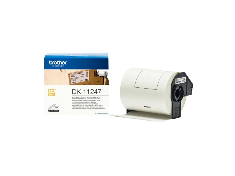 Brother DK-11247 - Svart på vitt - 103 x 164 mm 180 etikett (er) (1 rulle/rullar x 180) etiketter - för Brother QL-1050, QL-1060N, QL-1100 | Papper & Emballage - Förpackning - Etiketter och märkning | GameStuff
