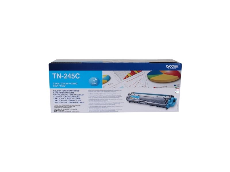 Brother TN245C - Højtydende - cyan - original - tonerpatron - for Brother DCP-9015CDW, DCP-9020CDN, DCP-9020CDW, HL-3150CDW, MFC-9140CDN