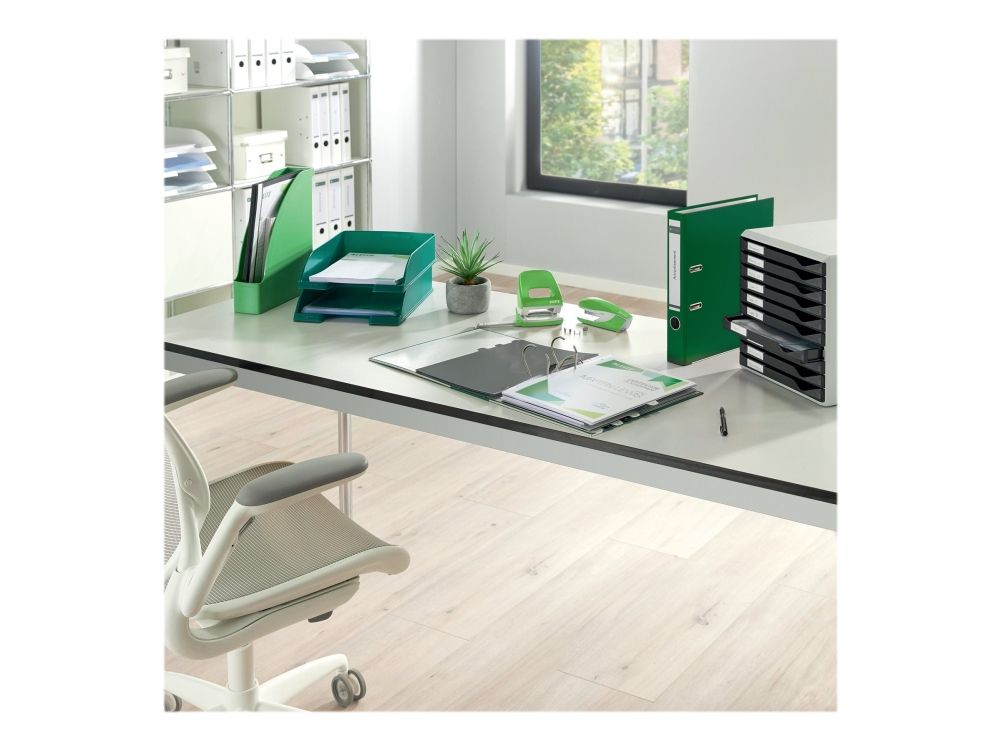 Leitz 180° Lever Arch File Plastic, A4, Kunststoff, Grün, 600 Blätter, 8 Cm, 81 Mm
