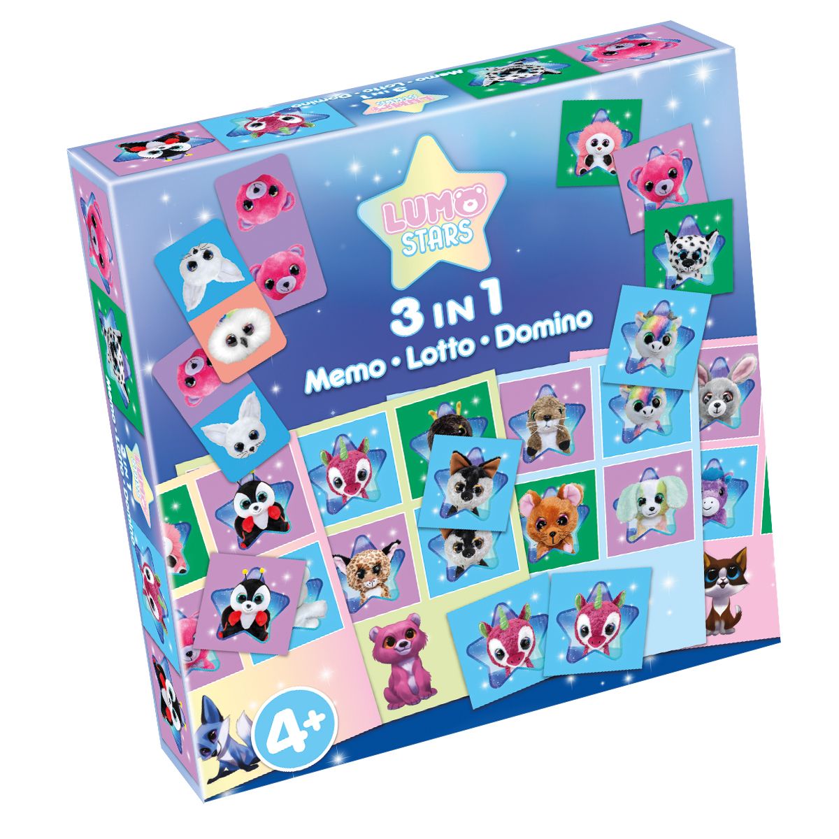 Tactic Lumo Stars 3-in-1 : Memo, Lotto, Domino, 4 År