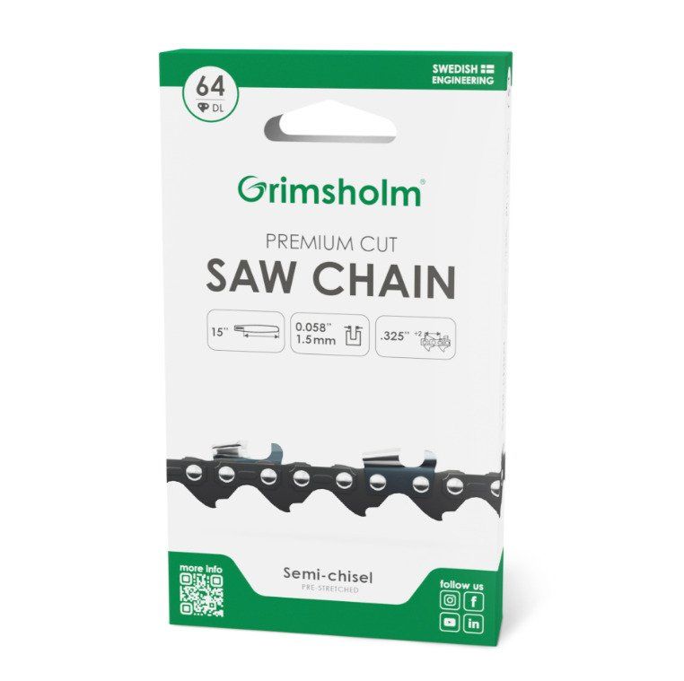 Grimsholm Saw Chain Premium Cut64 Dl325"058"/1.5Mm