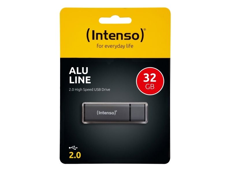 Intenso Alu Line, 32 Gb, Usb Typ-A, 2.0, 28 Mb/S, Kappe, Anthrazit