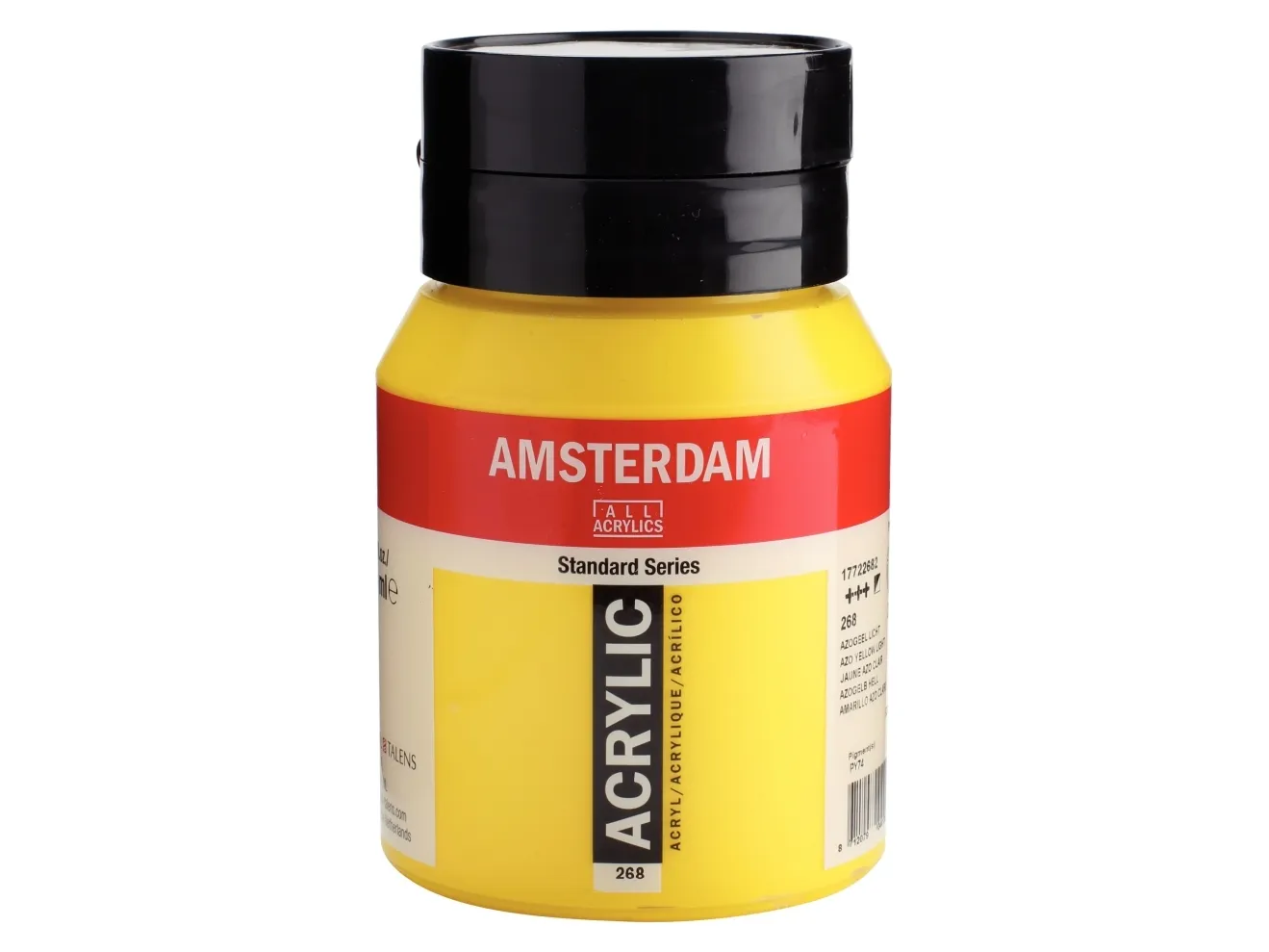 Amsterdam Standard Series Acrylic Jar Azo Yellow Light 268 | Skola & Hobby - Konstmaterial - Akryl & Akvareller | GameStuff