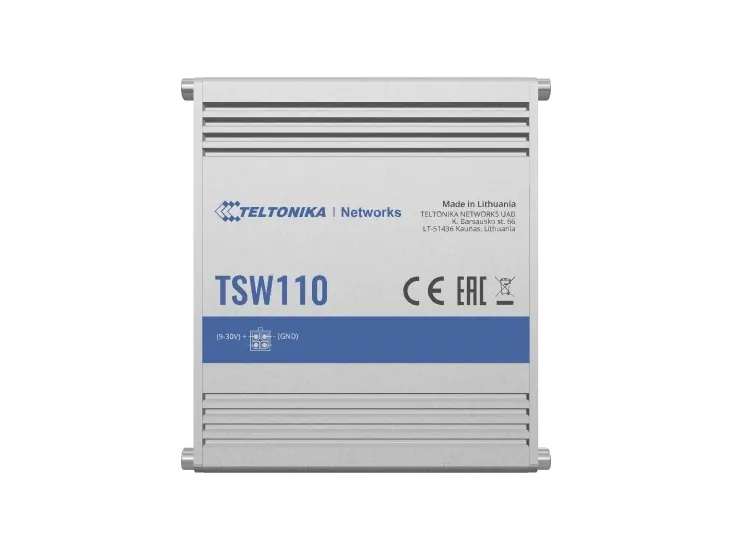 Teltonika TSW110 - Switch - ohanterad - 5 x 10/100/1000 - DIN-skenmonterbar, bordsmonterbar - Passiv PoE - Likström | Datortillbehör - Nätverk - Switchar | GameStuff