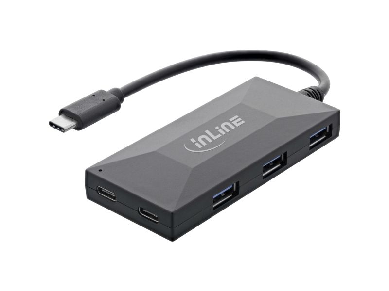Inline Usb 3.2 Gen.1 Hub, Usb-C Zu 2 Port Usb-C Und 3 Port Usb-A, Ohne Psu, Usb 2.0 Type-C, Usb 3.2 Gen 1 (3.1 Gen 1) Type-A, Usb 3.2 Gen 1 (3.1 Gen