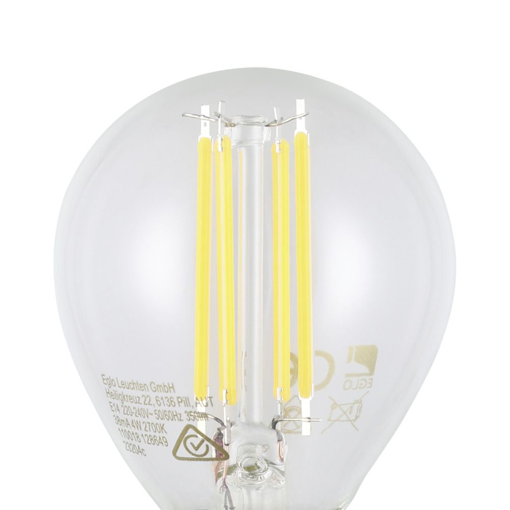 Eglo E14 Led P45 Klar Kronepære Med Varmt Hvidt Lys