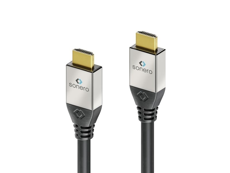 sonero S-HC000-015, 1,5 m, HDMI Type A (Standard), HDMI Type A (Standard), 3D, 18 Gbit/sek, Sort