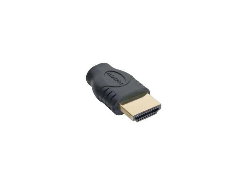 Inline Hdmi Adapter, Hdmi A Stecker Auf Micro Hdmi D Buchse, Hdmi A Male, Hdmi D, Schwarz