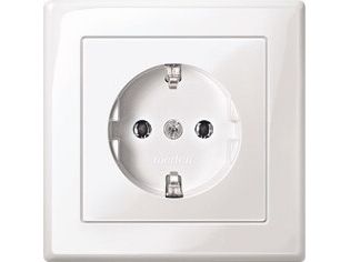 Merten Meg2301-1619, Cee 7/3, Cee 7/4, Weiß, Duroplast, 250 V, 16 A