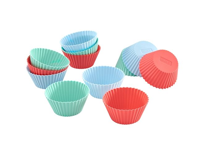 Lurch 83013, Cupcake/muffin kopper + toppers, -40 °C, 240 °C, Silikone, 6,5 cm, 4,5 cm