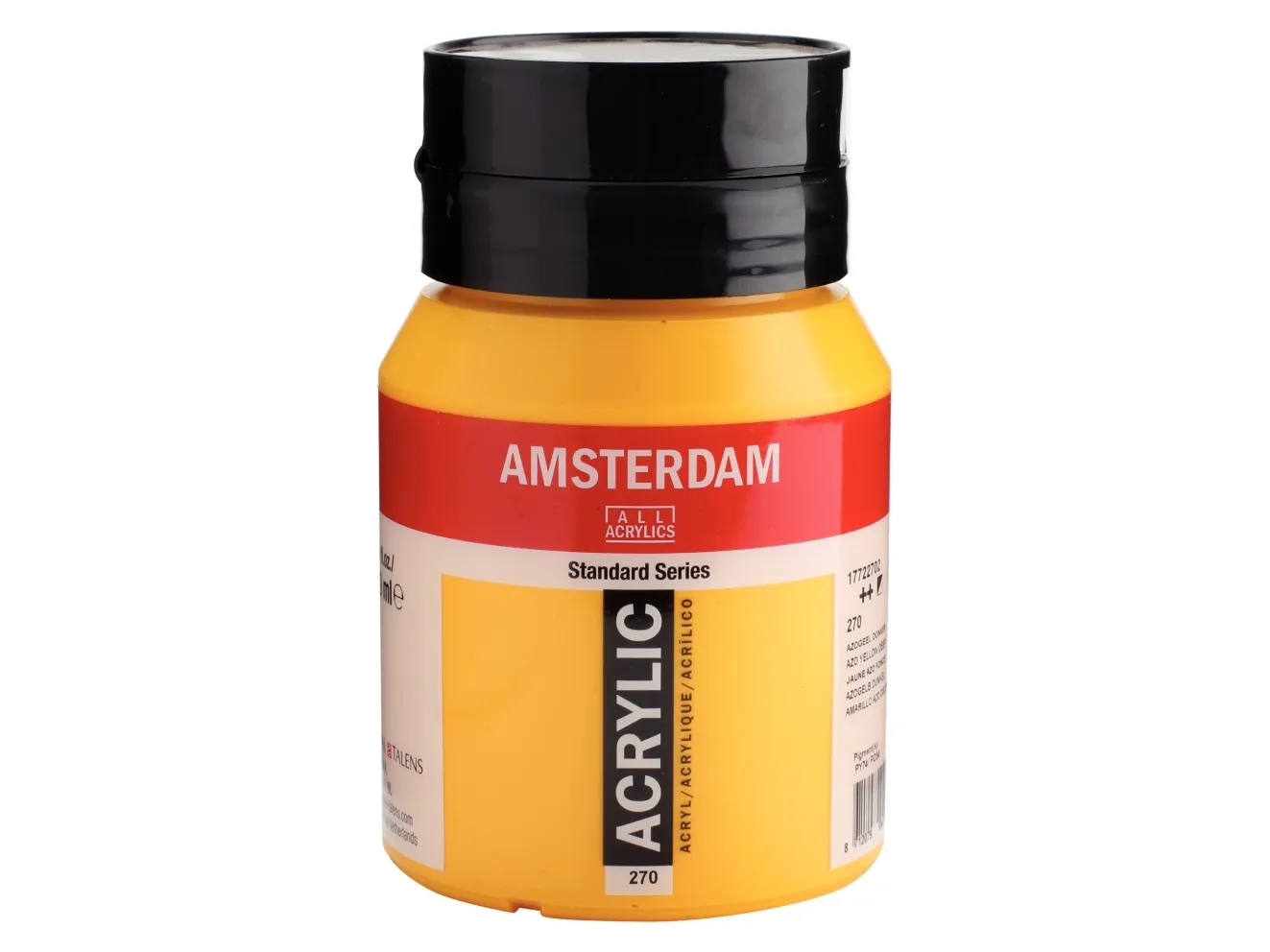 Amsterdam Standard Series Acrylic Jar Azo Yellow Deep 270 | Skola & Hobby - Konstmaterial - Akryl & Akvareller | GameStuff