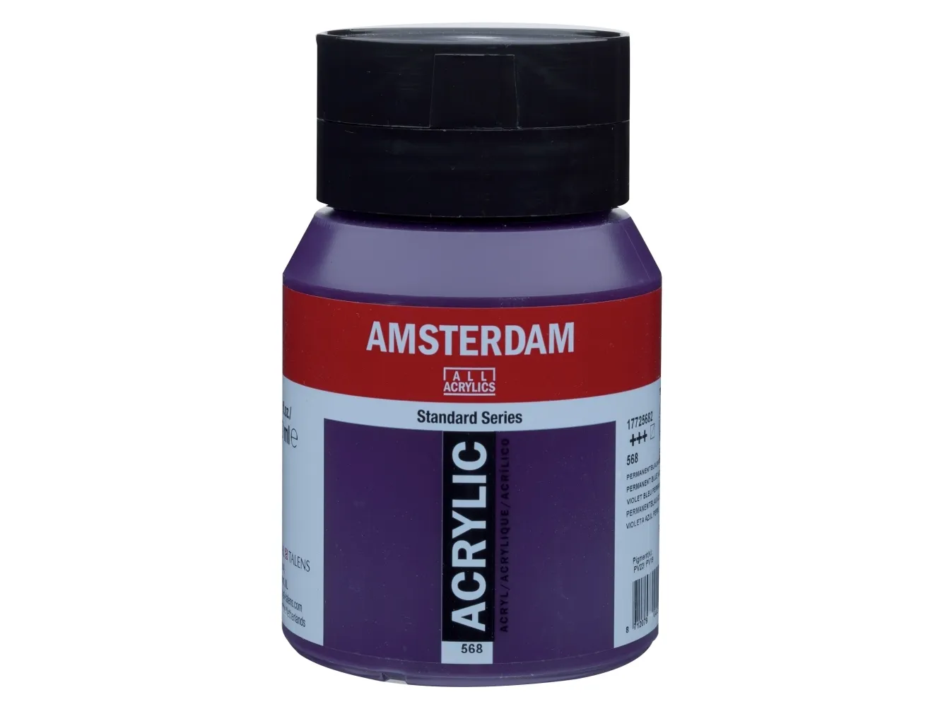 Amsterdam Standard Series Akryylipurkki 500 ml Pysyvä sininen violetti 568