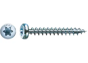 SPAX 0201010400353, Skrue, Metal, Zink, Træ, Panhead, Torx, Metallic