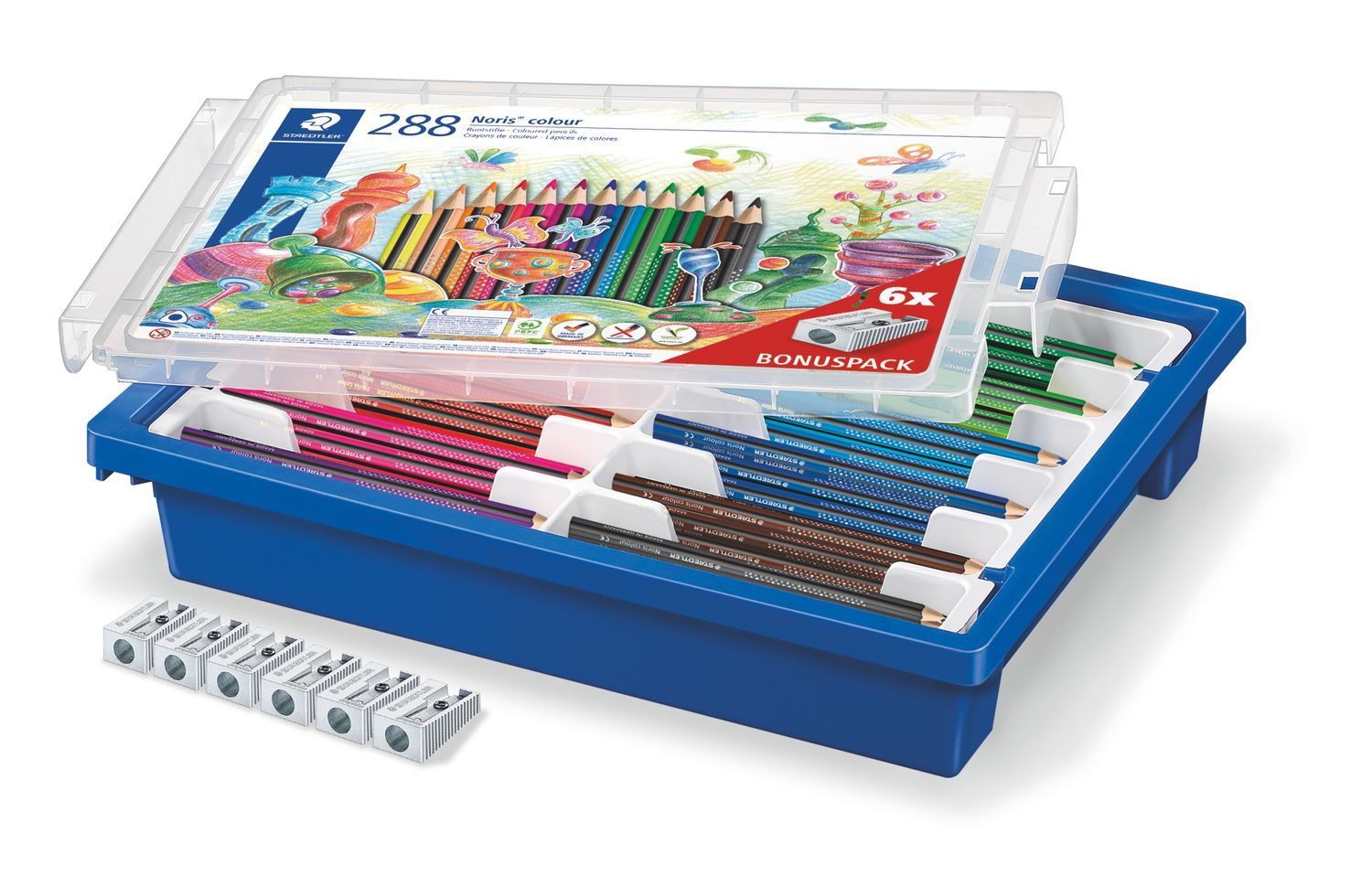 Staedtler Noris 187 Farveblyanter - 12 Forskellige Farver - 288 stk.