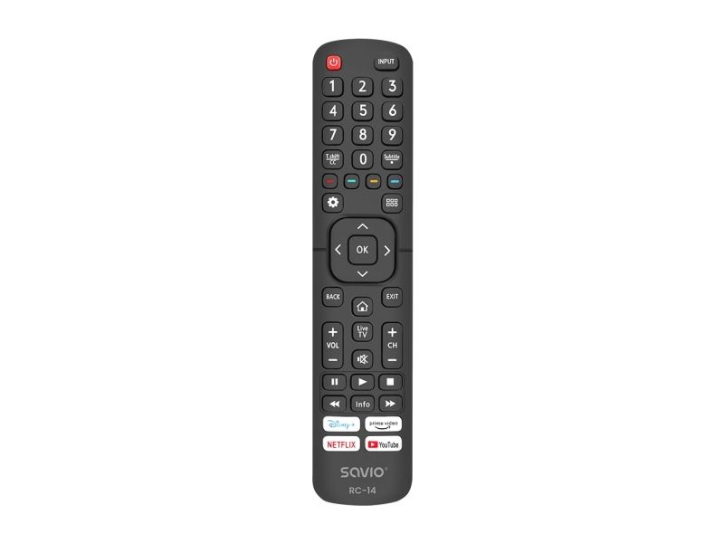 Savio Schwarz Rc-14 Tv-Fernbedienung, Kompatibel Mit Hisense Smart Tv - Bild 3