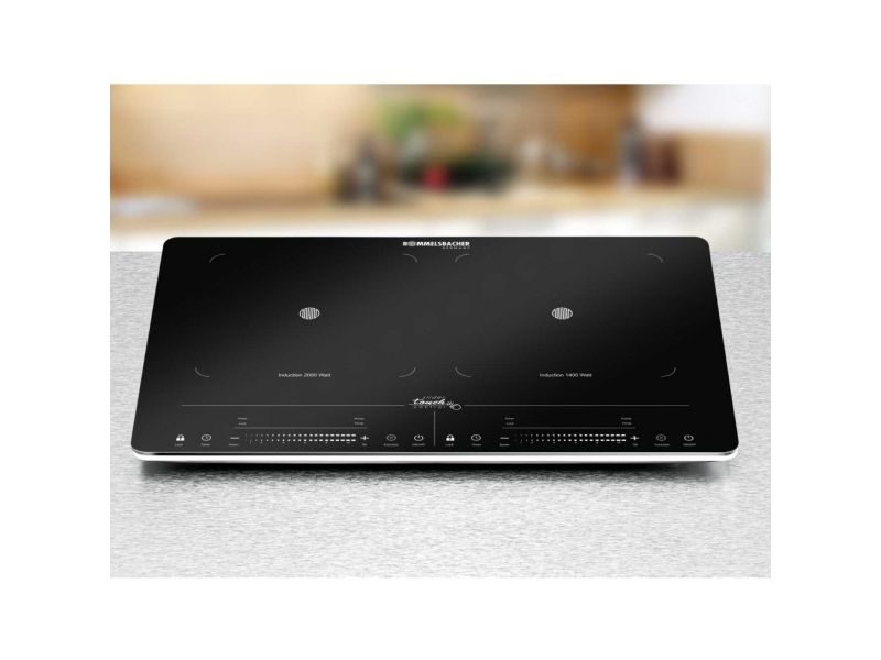 Rommelsbacher Ct 3420/In, Schwarz, Arbeitsplatte, 56 Cm, Zonen-Induktionskochfeld, Glaskeramik, 2 Zone(N)