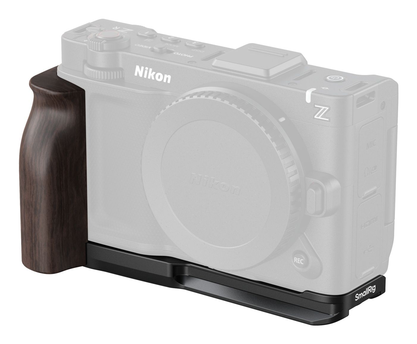 Smallrig 5906, Håndgreb Til Digitalt Kamera, Nikon, Zr, Sort, Træ, Aluminiumlegering, Træ, 143,6 Mm