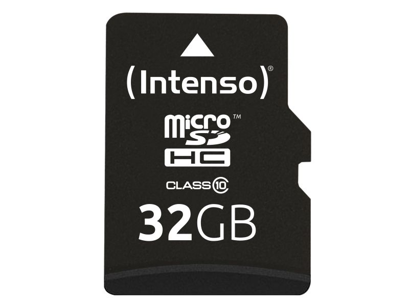 Intenso Class 10 - Flashhukommelseskort (Microsdhc Til Sd Adapter Inkluderet) - 32 Gb - Class 10 - Microsdhc