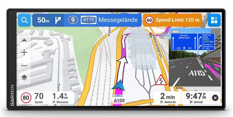 Garmin Drive - 7.1, 18 cm (7.1), 1600 x 720 pixel, Multi-touch, MicroSD (TransFlash), 32 GB, Fastgjort