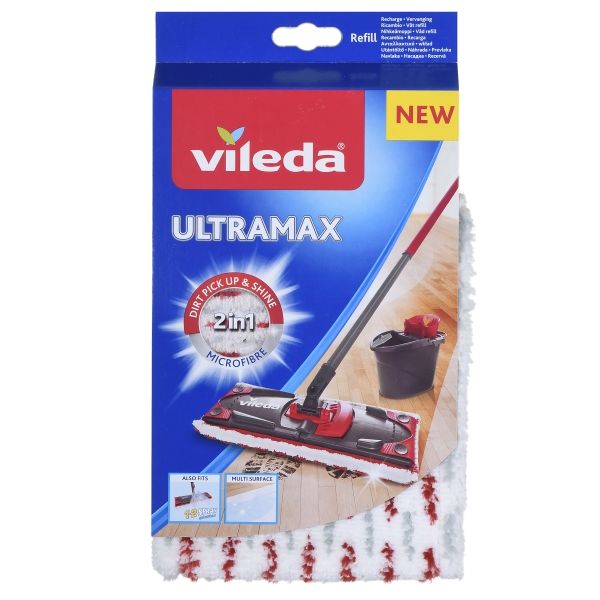 Vileda Ultramax Microfiber 2i1 Mikrofiber moppeklud til Ultramat moppe, 80% mikrofiber