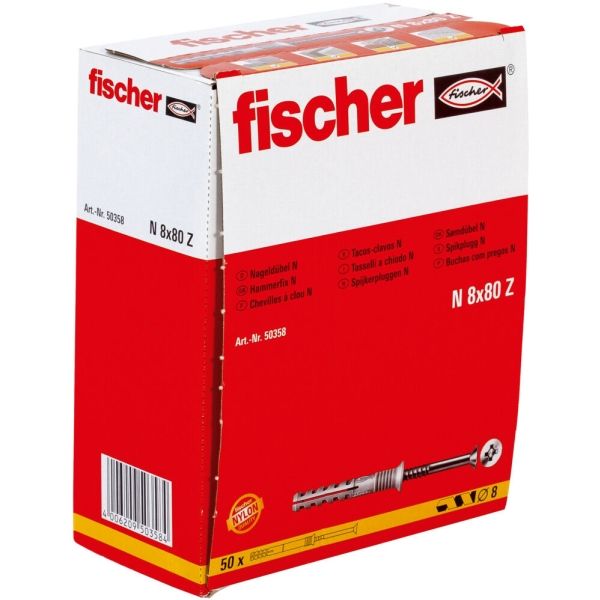 Fischer 050358, Nylon, Weiß, Sternschraubendreher, Pz3, 8 Cm, 8 Mm