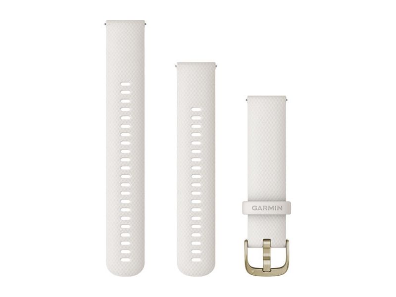 Garmin Quick Release 20 Silikon-Armband (Misty White / Creme Gold Schnalle) (010-12932-53)
