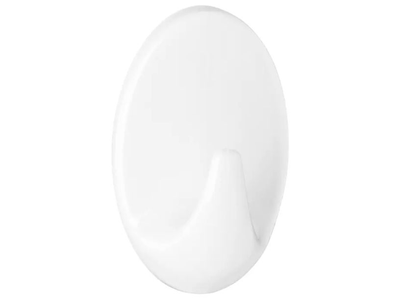TESA 66602-00000-00, Indendørs, Universal krog, Hvid, Klæbestrimmel, Glas, Plast, Træ, Oval