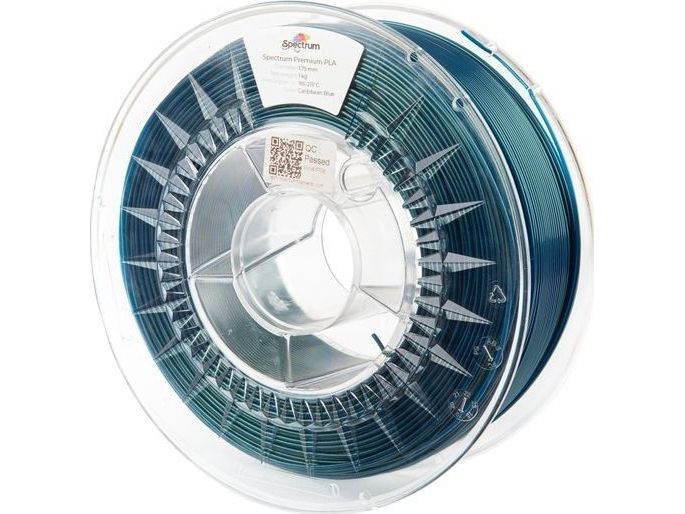 Spectrum Filaments 80275 Pla Premium Filament Pla-Plast Høj Grad Af Trækstyrke 1.75 Mm 1000 G Caribisk Blå, Blå 1 Stk