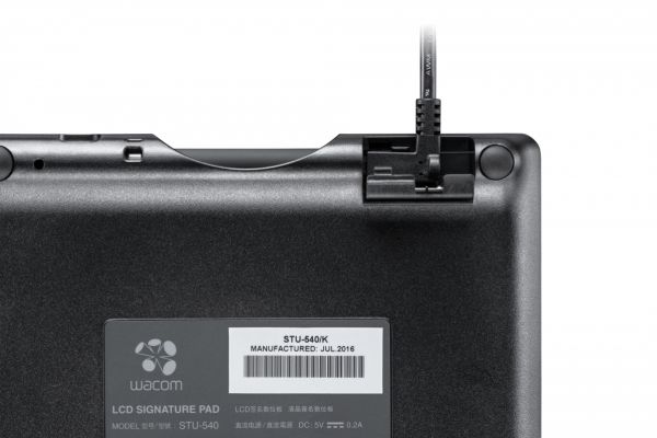 Wacom Stu-540 - Signaturterminal Mit Lcd-Bildschirm - 10,8 X 6,5 Cm - Elektromagnetisch - Verkabelung - Seriell, Usb 2.0 - Schwarz