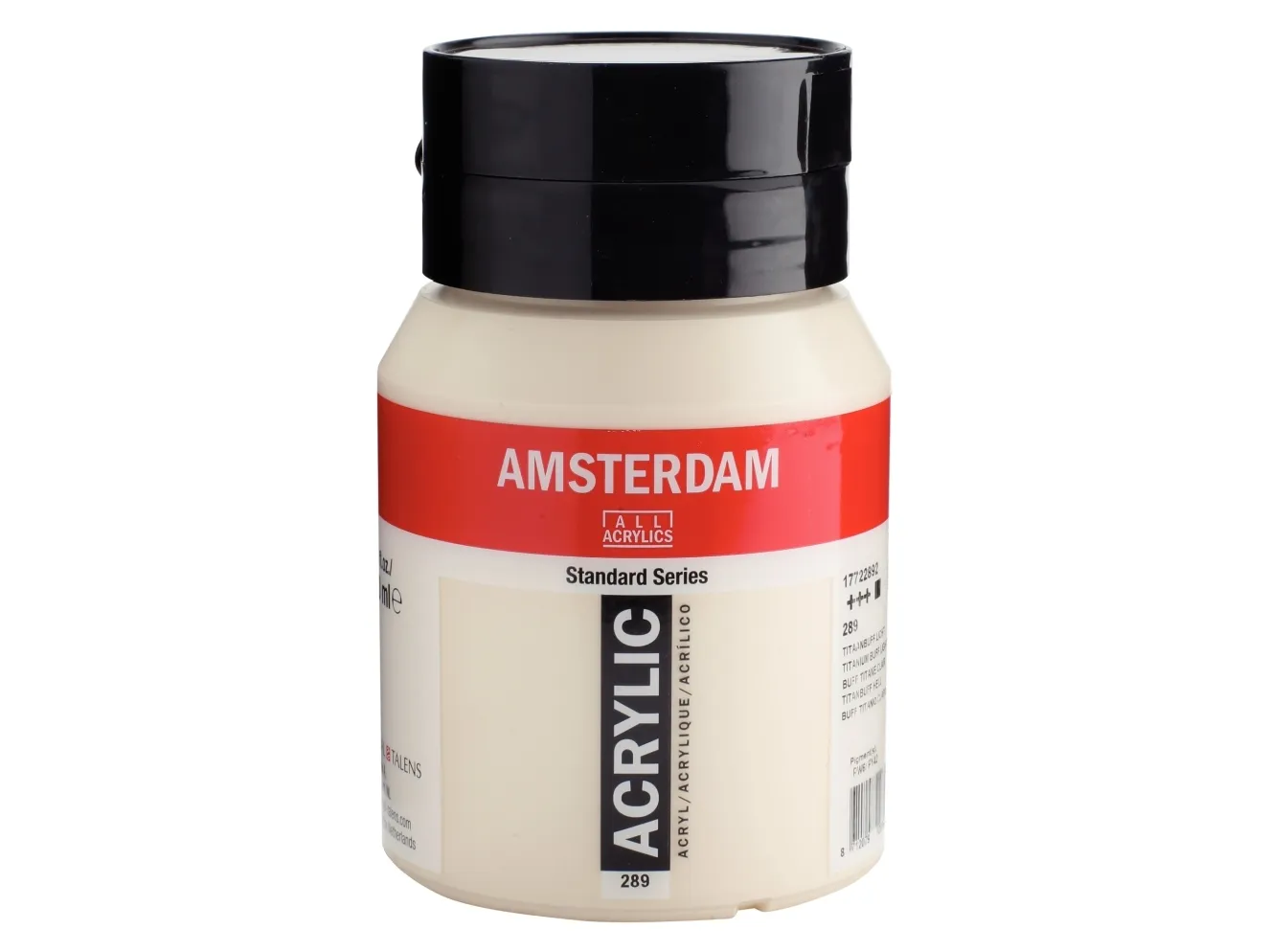Amsterdam Standard Series Acrylic Jar Titanium Buff Light 289 | Skola & Hobby - Konstmaterial - Akryl & Akvareller | GameStuff