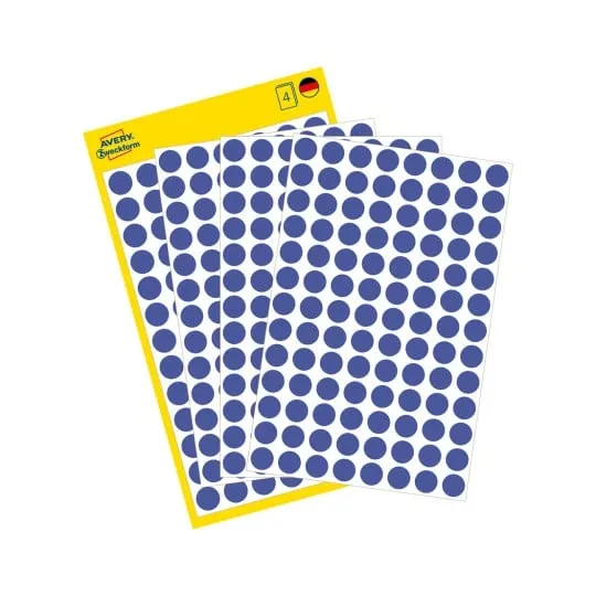Avery - Självhäftande etikett - blå (paket om 416) | Papper & Emballage - Märkning - Etiketter och Tejp | GameStuff