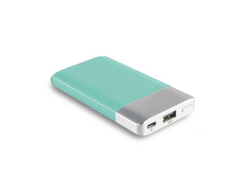 Realpower Pb-4000 Fashion, 4000 Mah, Lithium Polymer (Lipo), Blau, Silber
