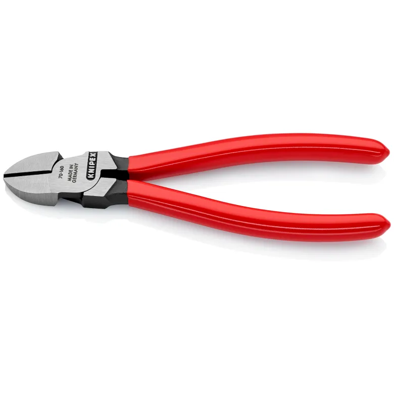 Knipex 70 01 160, Diagonale horisontale tænger, 4 mm, Krom-vanadium-stål, Plast, Rød, 50 mm