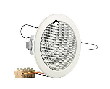 Visaton VS-DL10V, 1.0 kanaler, Ledningsført, 6 W, 75 - 20000 Hz, Hvid