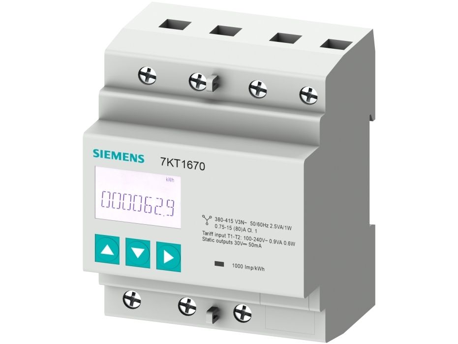 Sentron måleinstrument 7kt pac1600 lcd l-l: 400 v l-n: 230 v 80 a 3-faset modbus rtu/ascii + mid